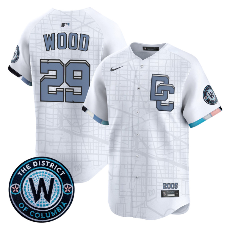 James Wood Jersey #29 Washington Nationals 2025 City Connect Premier Limited Stitched