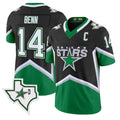 Jamie Benn Jersey #14 Dallas Stars 99 Throwback Vapor Football Style Stitched