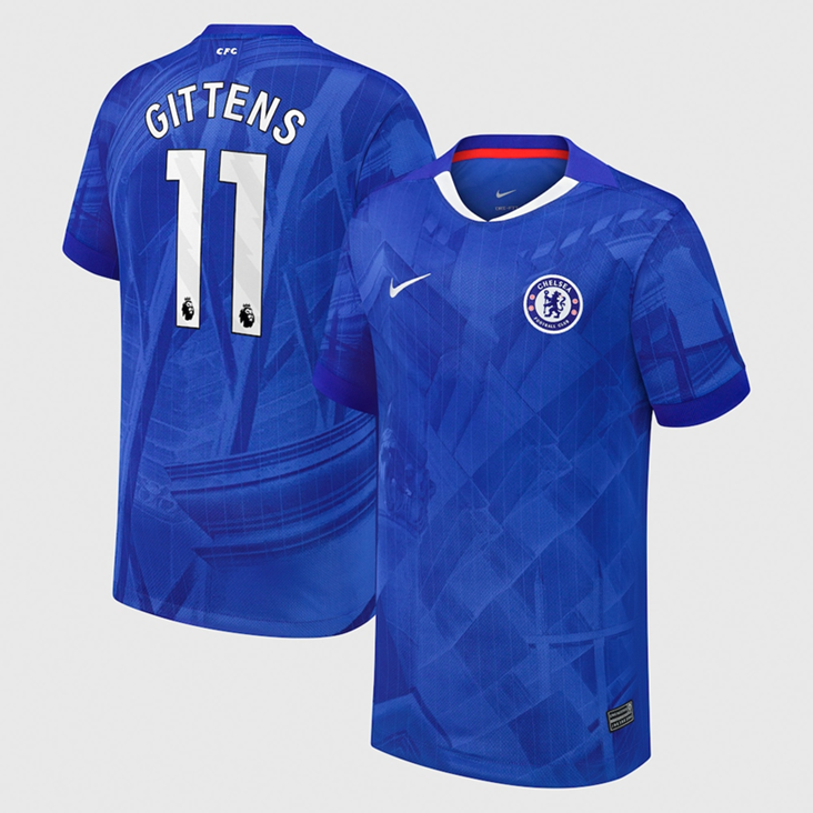 Jamie Gittens #11 Chelsea 2025-26 Home Match Jersey – Blue