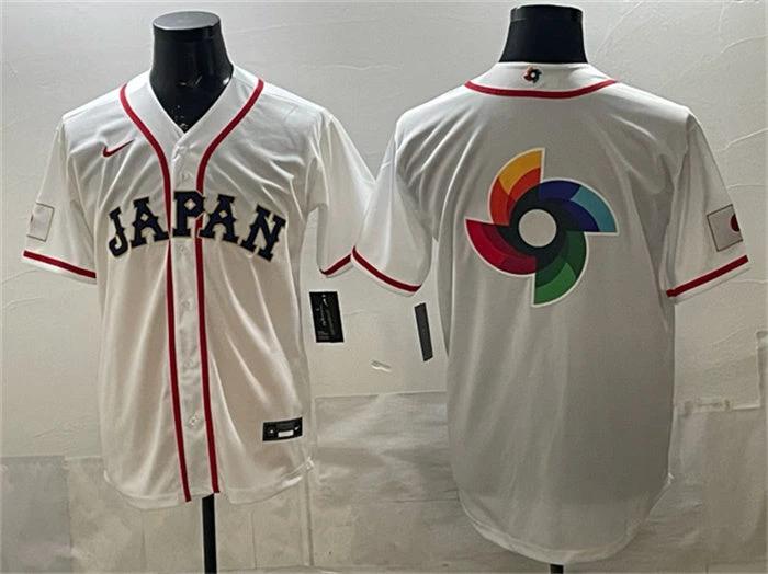 Japan Baseball Jersey Team Big Logo White 2026 World Baseball Classic Home Stadium Stitched