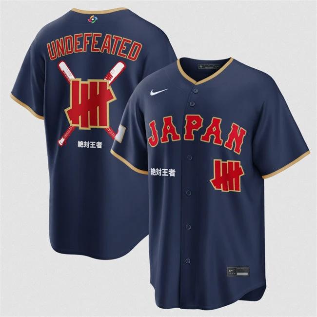 Japan Baseball Jersey Undefeated Navy 2026 World Baseball Classic Stadium Stitched