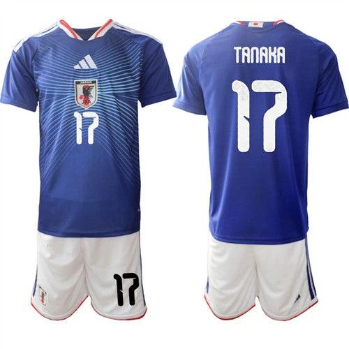 Japan #17 TANAKA Jersey National Team x World Cup 2026 Home Blue On Field Soccer