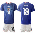 Japan #18 AYASE Jersey National Team x World Cup 2026 Home Blue On Field Soccer