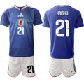 Japan #21 KAISHU Jersey National Team x World Cup 2026 Home Blue On Field Soccer