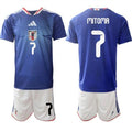 Japan #7 MITOMA Jersey National Team x World Cup 2026 Home Blue On Field Soccer