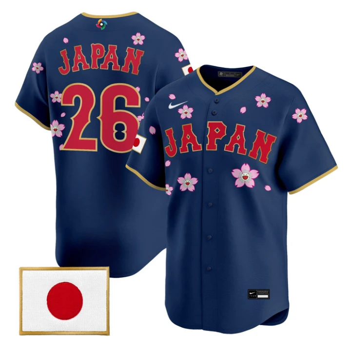 Japan Jersey #26 Team Japan World Baseball 2026 Takashi Murakami Stitched