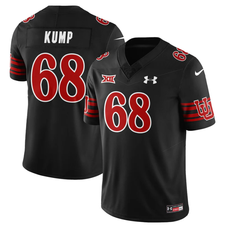 Jaren Kump Jersey #68 Utah Football 2025 Dark Mode Limited Stitched