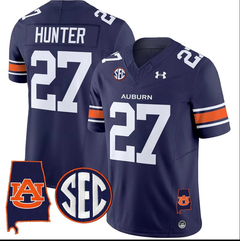 Jarquez Hunter Jersey #27 Auburn Tigers 2025 Alabama Patch Stitched