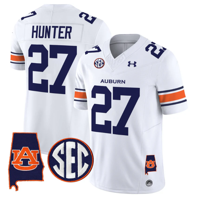 Jarquez Hunter Jersey #27 Auburn Tigers 2025 Alabama Patch Stitched