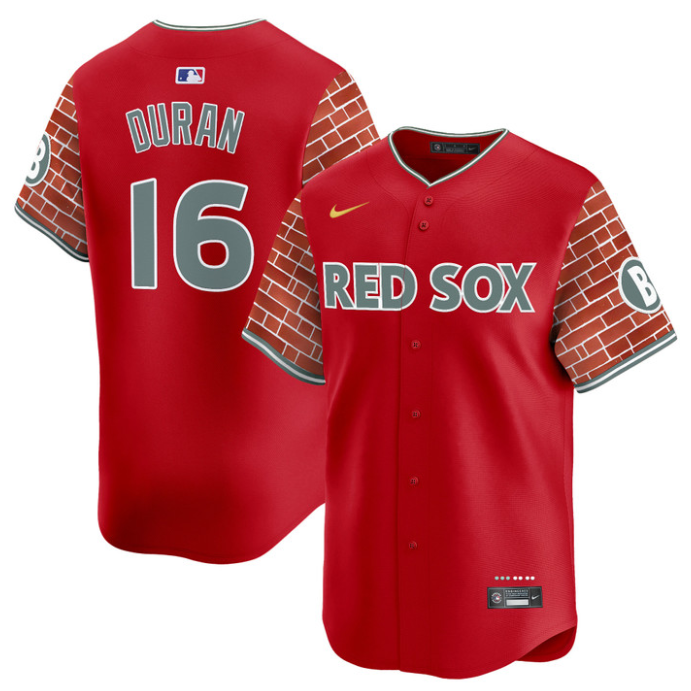 Jarren Duran Jersey #16 Boston Red Sox 2025 Fenway Red Brick Style Vapor Premier Stitched