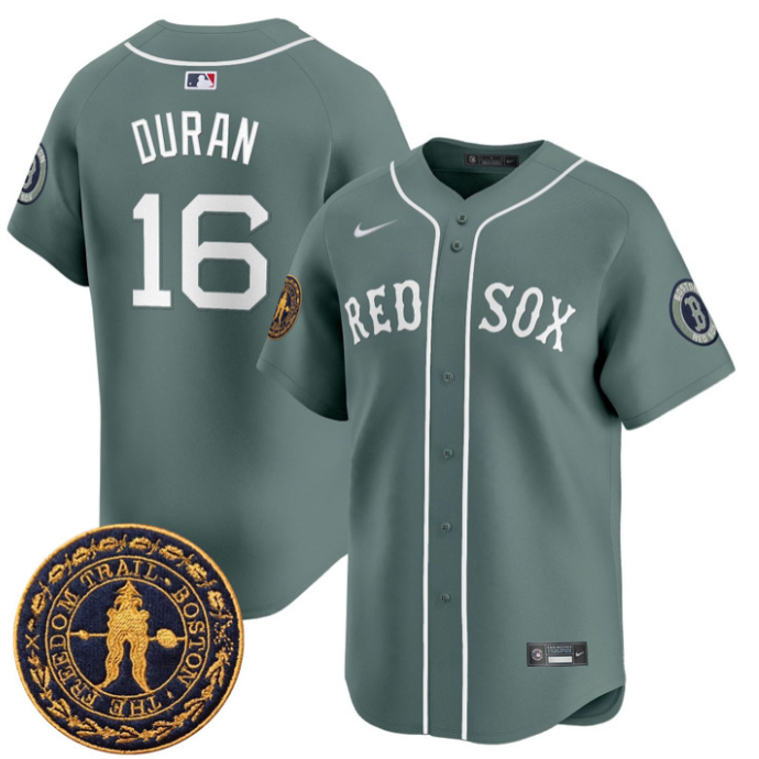 Jarren Duran Jersey #16 Boston Red Sox Freedom Trail Patch Vapor Premier Limited Stitched