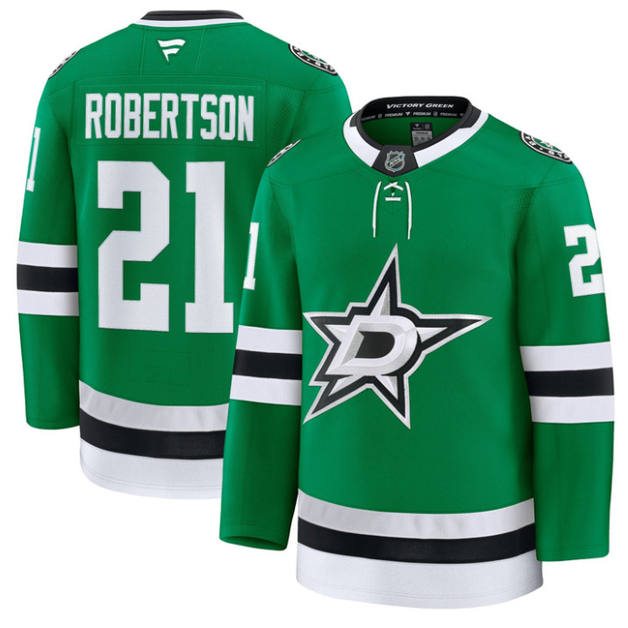 Jason Robertson Jersey #21 Dallas Stars Premium All Stitched Black