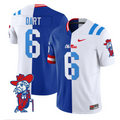 Jaxson Dart Jersey #6 Ole Miss Rebels Split Vapor Limited All Stitched