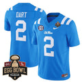 Jaxson Dart Jersey #2 Ole Miss Rebels 2025 Egg Bowl Limited Stitched