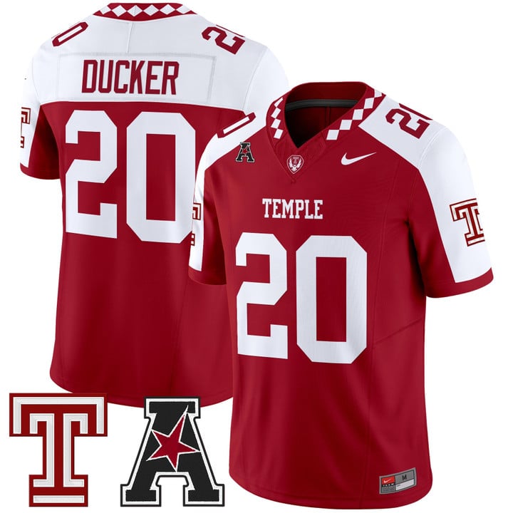 Jay Ducker Jersey #20 Temple Owls 2025 Vapor Limited Stitched