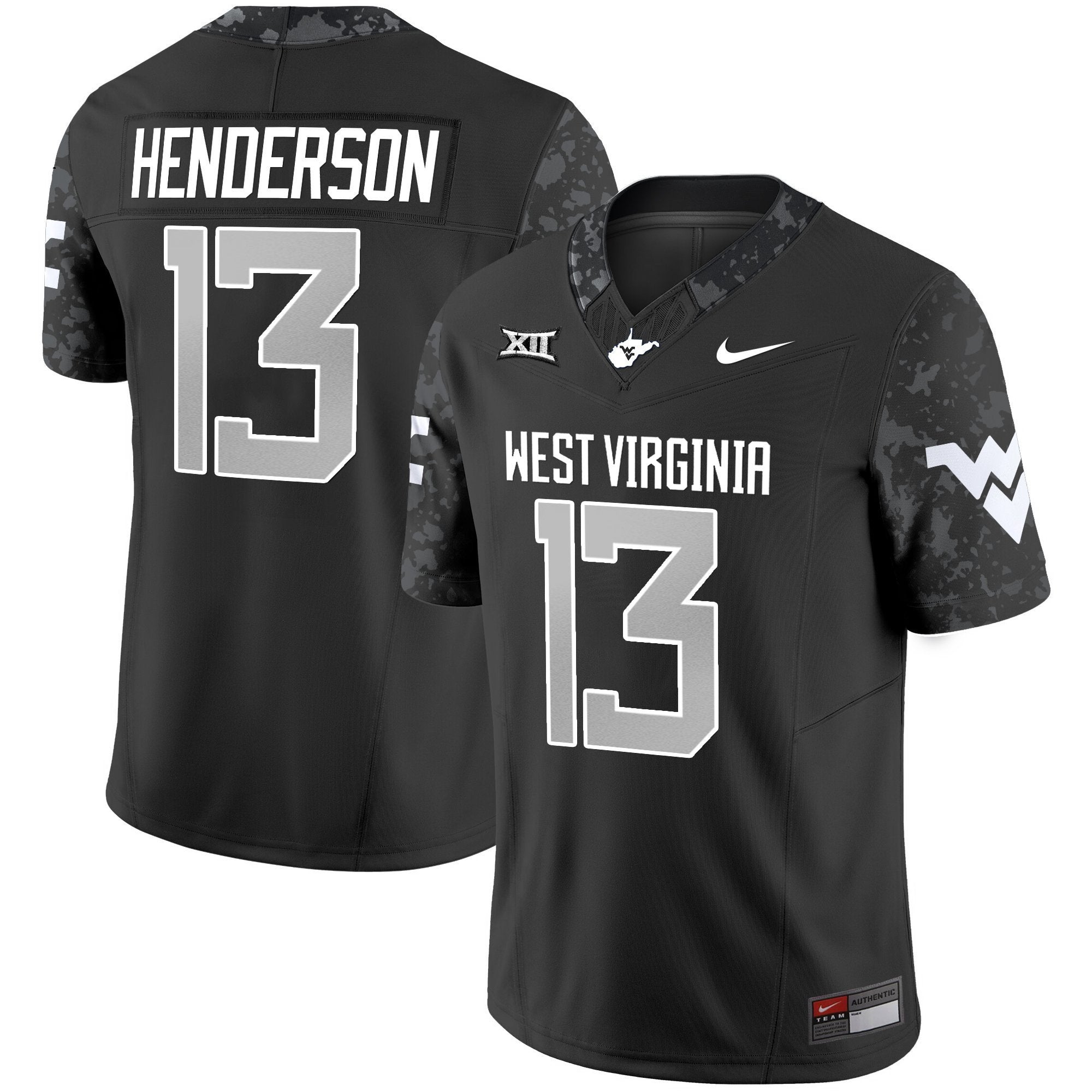 Jaylen Henderson Jersey #13 West Virginia Mountaineers 2025 Stitched