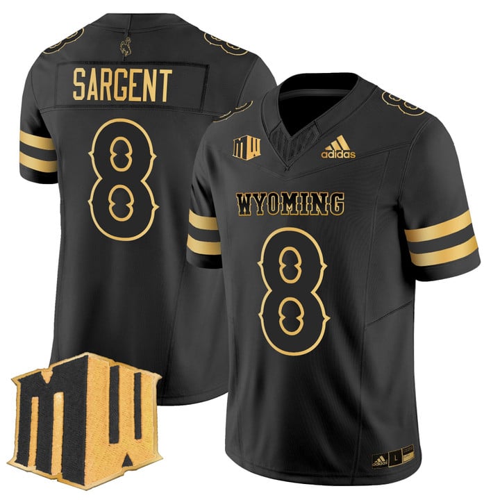 Jaylen Sargent Jersey #8 Wyoming Cowboys 2025 Gold Vapor Stitched
