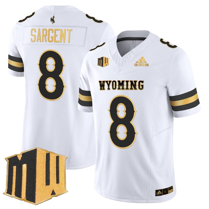 Jaylen Sargent Jersey #8 Wyoming Cowboys 2025 Gold Vapor Stitched