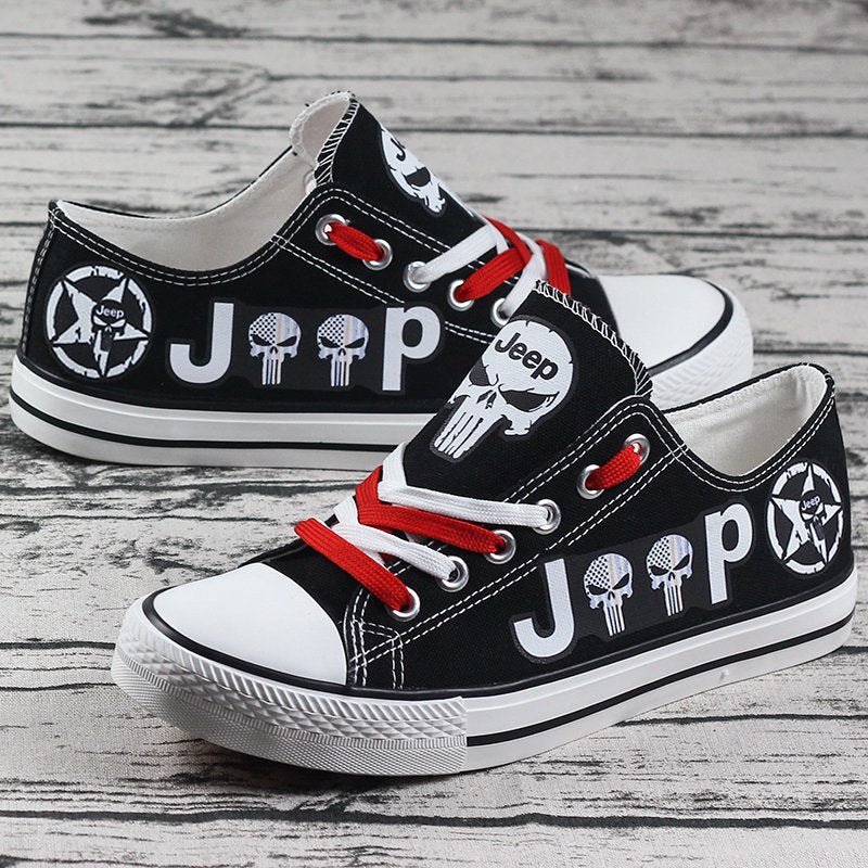 Jeep Canvas Sneakers Shoes For Men Women Fans