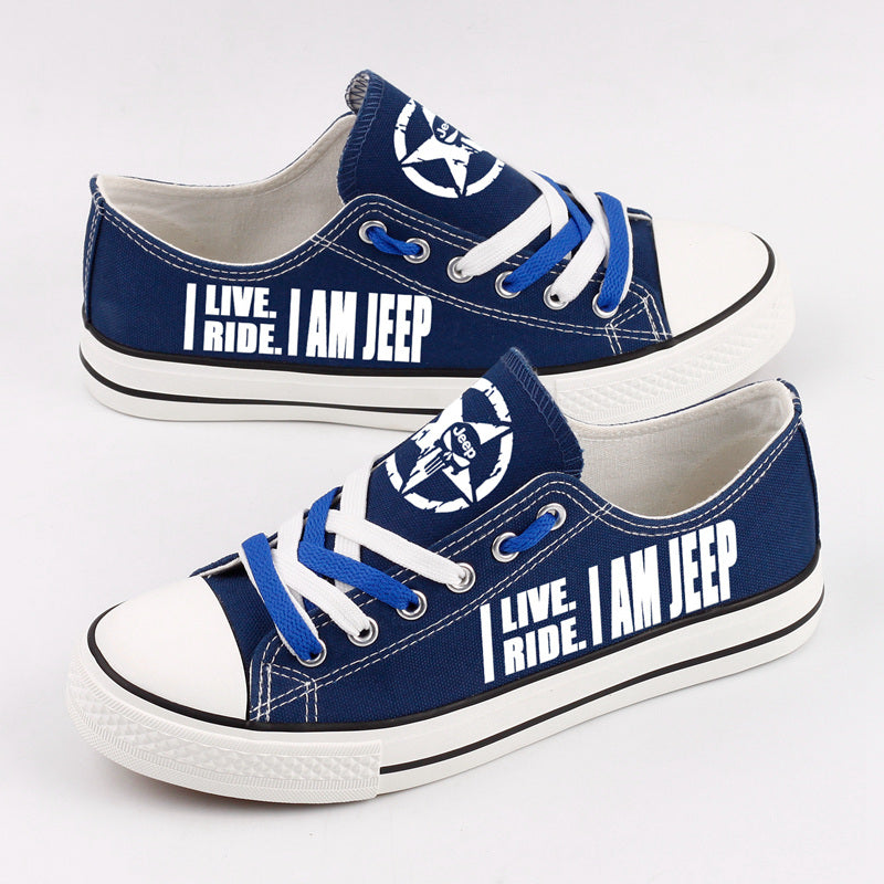 Jeep Canvas Sneakers Shoes For Men Women Fans