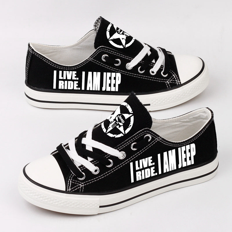 Jeep Canvas Sneakers Shoes For Men Women Fans