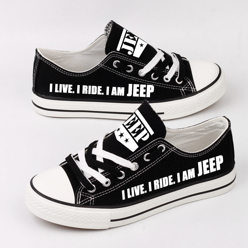 Jeep Canvas Sneakers Shoes For Men Women Fans