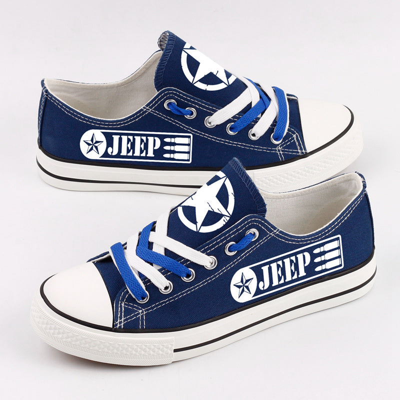 Jeep Canvas Sneakers Shoes For Men Women Fans
