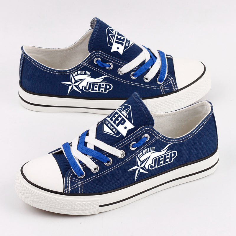 Jeep Canvas Sneakers Shoes For Men Women Fans