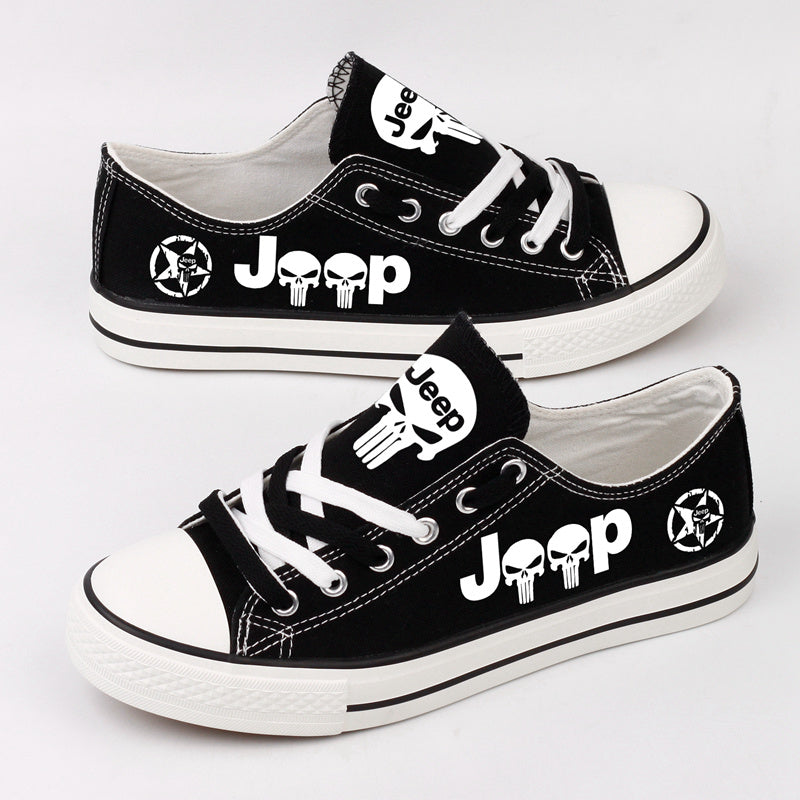 Jeep Canvas Sneakers Shoes For Men Women Fans