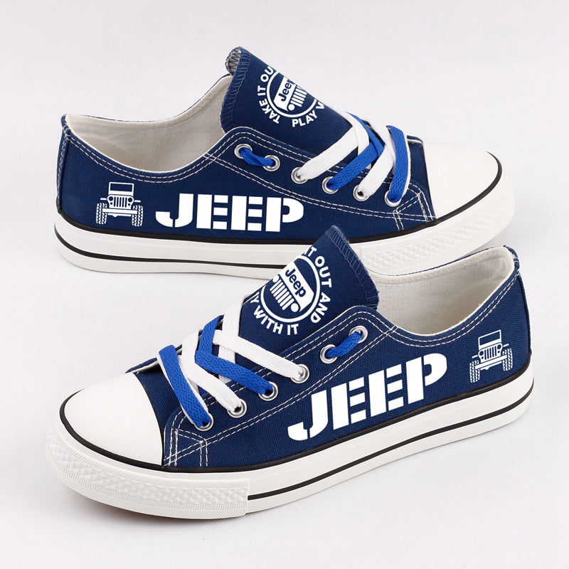 Jeep Canvas Sneakers Shoes For Men Women Fans