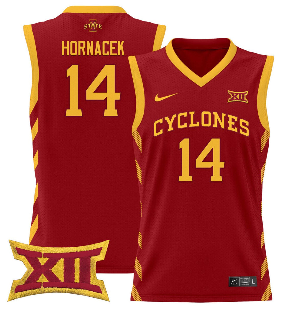 Jeff Hornacek Jersey #14 Iowa State 2024 Lightweight Basketball Cardinal