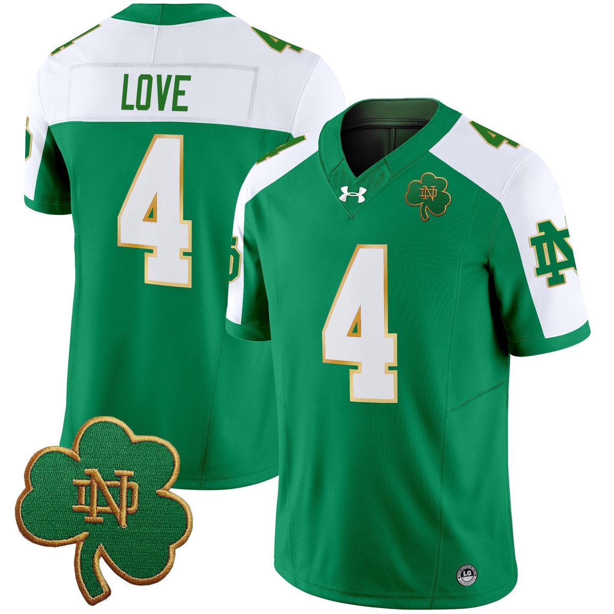 Jeremiyah Love Jersey #4 Notre Dame 2025 Vapor Limited V3 Stitched