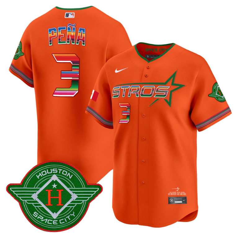 Jeremy Pena Jersey #3 Astros 2025 City Connect Mexico Vapor Premier Limited Stitched