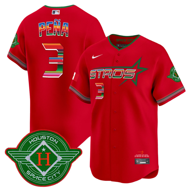 Jeremy Pena Jersey #3 Astros 2025 City Connect Mexico Vapor Premier Limited Stitched
