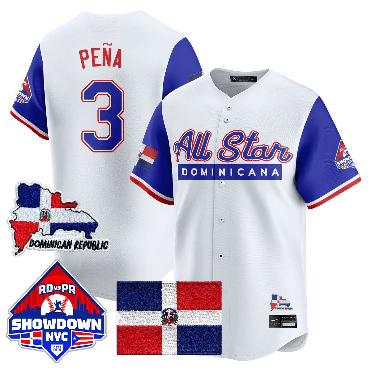 Jeremy Peña Jersey #3 Dominican Republic Baseball All-Star 2025