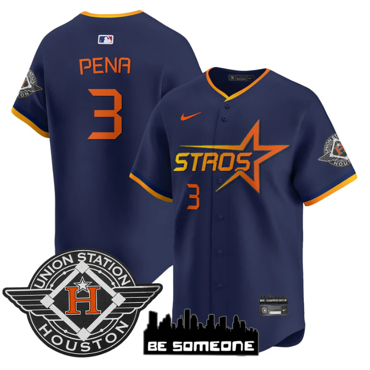 Jeremy Pena Jersey #3 Houston Astros 2025 City Connect Vapor Premier Limited Stitched