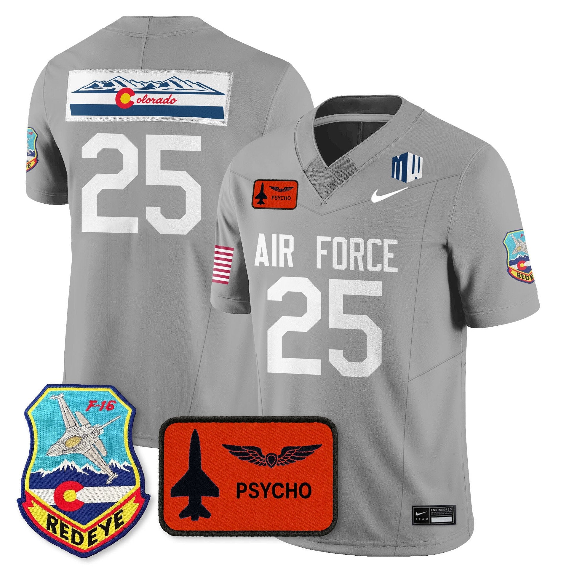 Jersey #25 Air Force Football 2025 Honor F-16 All Stitched