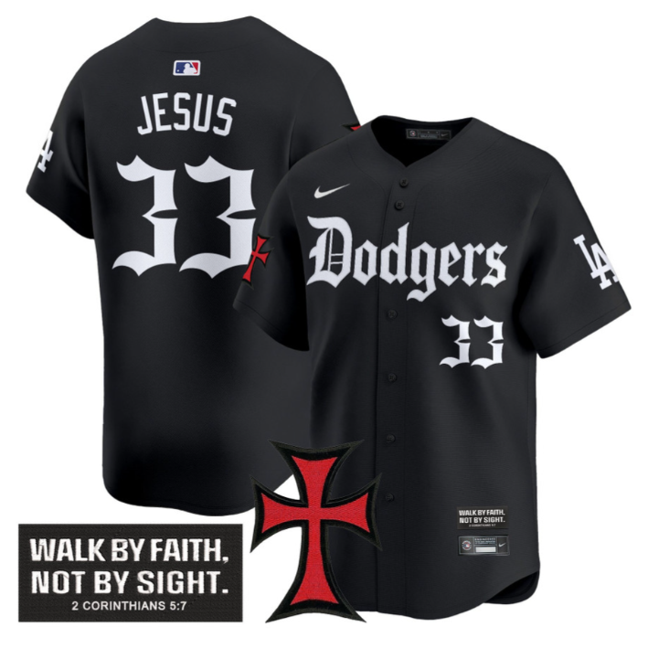 Jesus Jersey #33 Dodgers Faith Glory Edition Vapor Premier Limited Stitched