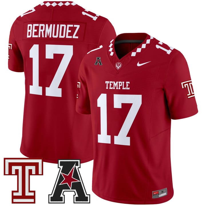 JoJo Bermudez Jersey #17 Temple Owls 2025 Vapor Limited Stitched
