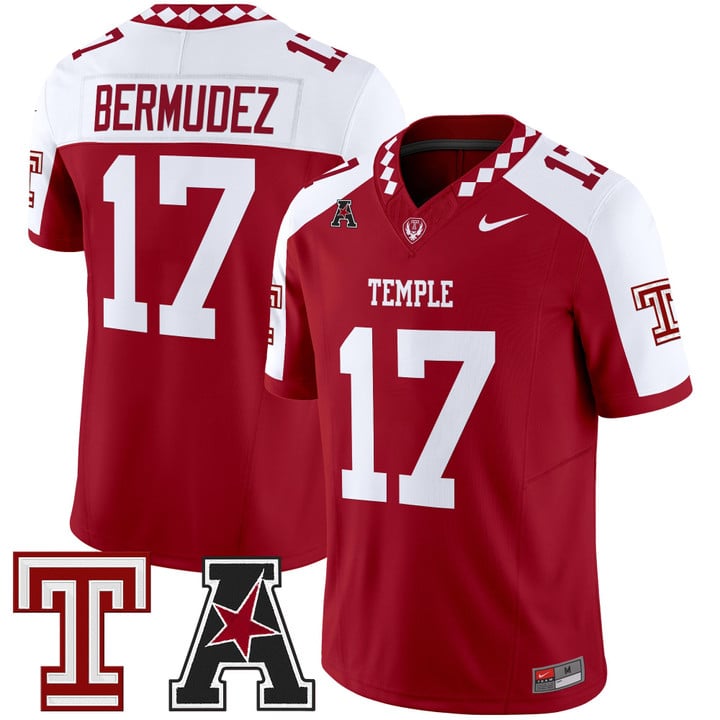 JoJo Bermudez Jersey #17 Temple Owls 2025 Vapor Limited Stitched