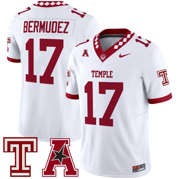 JoJo Bermudez Jersey #17 Temple Owls 2025 Vapor Limited Stitched