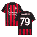 Joao Felix 79 AC Milan 2025-26 Home Match Jersey – Black Red