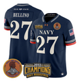 Joe Bellino Jersey #27 Navy Midshipmen 2025 Trophy Champions Stitched Navy