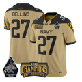 Joe Bellino Jersey #27 Navy Midshipmen Jolly Rogers 2025 Trophy Stitched Gold