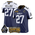 Joe Bellino Jersey #27 Navy Midshipmen Jolly Rogers 2025 Trophy Stitched Navy Alternate