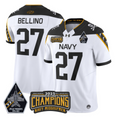 Joe Bellino Jersey #27 Navy Midshipmen Jolly Rogers 2025 Trophy Stitched White