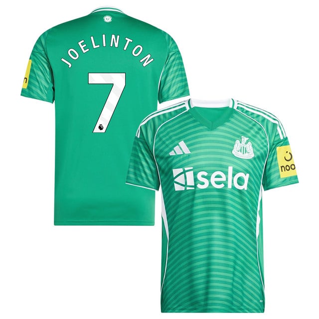 Joelinton #7 Newcastle United 2025-26 Away Match Jersey – Green