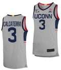 Joey Calcaterra Jersey UConn Huskies College Basketball Limited Gray #3