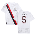 John Stones 5 Manchester City 2025-26 Match Jersey – White