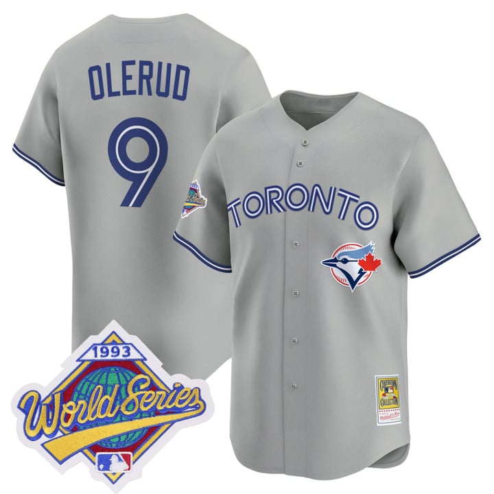 John Olerud Jersey #9 Toronto Blue Jays 1993 World Series Throwback